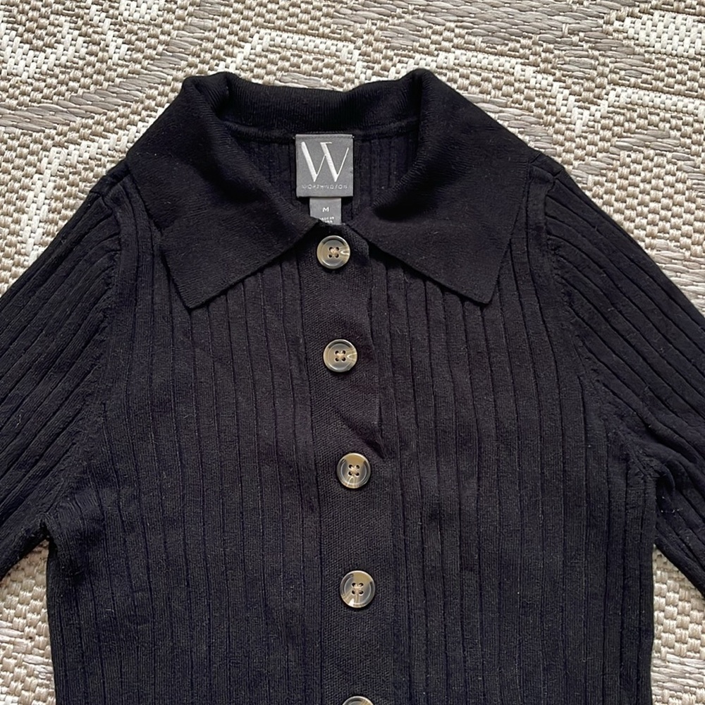 Worthington Collard Ribbed Longsleeve Sweater Top